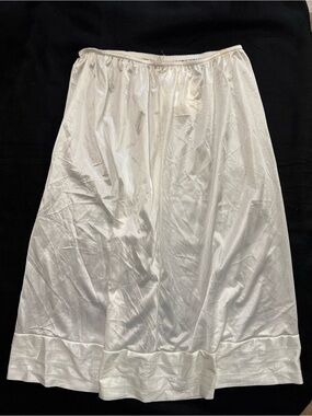 Hem White Satin Half Slip - Women's Chemise Layering